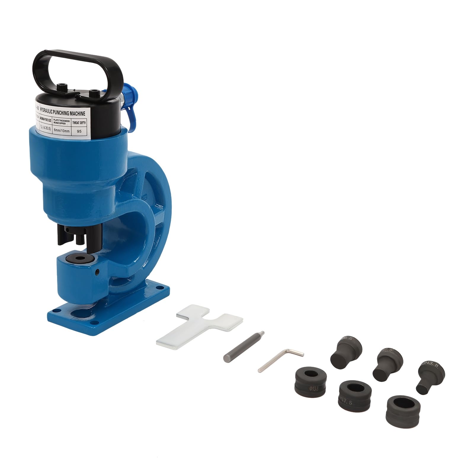 Perforatrice hydraulique, 31T Machine de poinçonnage hydraulique électrique avec 4 matrices de découpe pour économie d'énergie, intérieur, électricité