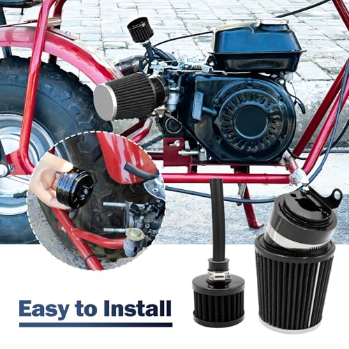 Image of Upgraded Mini Bike Air Filter Adapter Kit for Predator 212cc Coleman CT200U CT200U-EX BT200X KT196 224cc 196cc 6.5hp Hond* GX160 GX200 Engine Go Kart Performance Parts