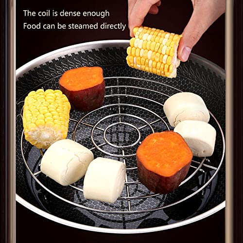 Miniatura 6 de Kaysensuk Estante De Enfriamiento Redondo Para Cocinar Al Vapor Estante De Acero Inoxidable 304 Freidora De Aire De Alambre Redondo Para Cocinar Soporte De Pastel Para Insertar Enfriamiento Para