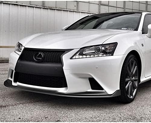 3PCS Front Bumper Lip Kit fit for compatible with 2013-2015 Lexus GS350 GS450h, STP-Style Splitter Trim Protection Spoiler, Air-Dam-Chin-Diffuser (Unpainted Matt Black)
