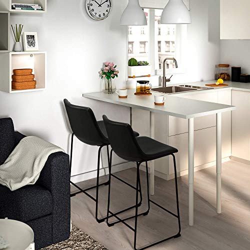 Image of Waleaf 26 Inch Counter Height Bar Stools Set of 2, Faux Leather Bar Chairs
