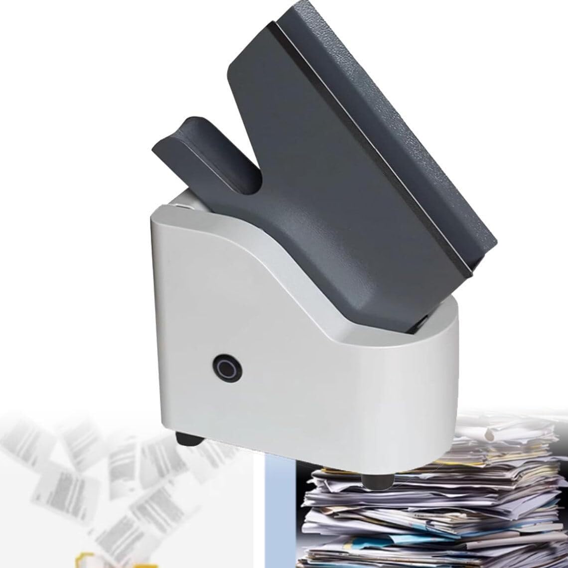 Automatyczny prostownik papieru, z ramą na papier o szerokości 50 mm i ramą na papier z kątem prowadnicy, zawiera 700 arkuszy papieru A4, 3 poziomy wyrównania, do biura