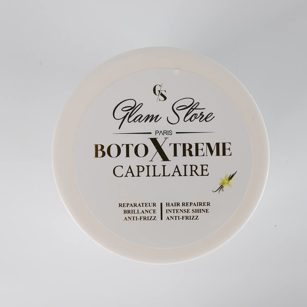 Glam Store botoxtreme masque reconstructeur capillaire - soin ultra concentré - kératine - acide hyaluronique - cheveux très abimés - 1000 mL (vanille)