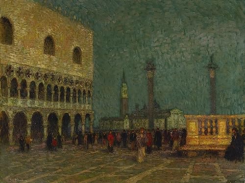 Toile murale Venise Place Saint-Marc Le Sidaner 60x90cm pour habiller un salon vide