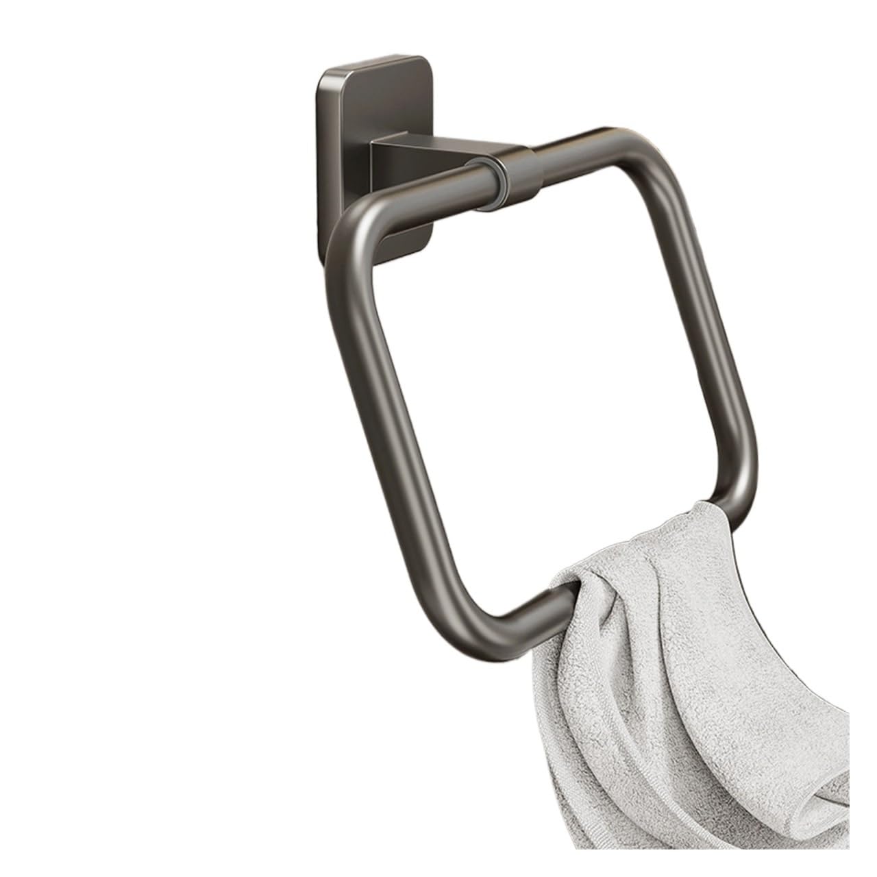 Toalleros De BañO Toallero sin perforar, toallero de baño, paño de Cocina, Inodoro, montado en la Pared(Square Grey)