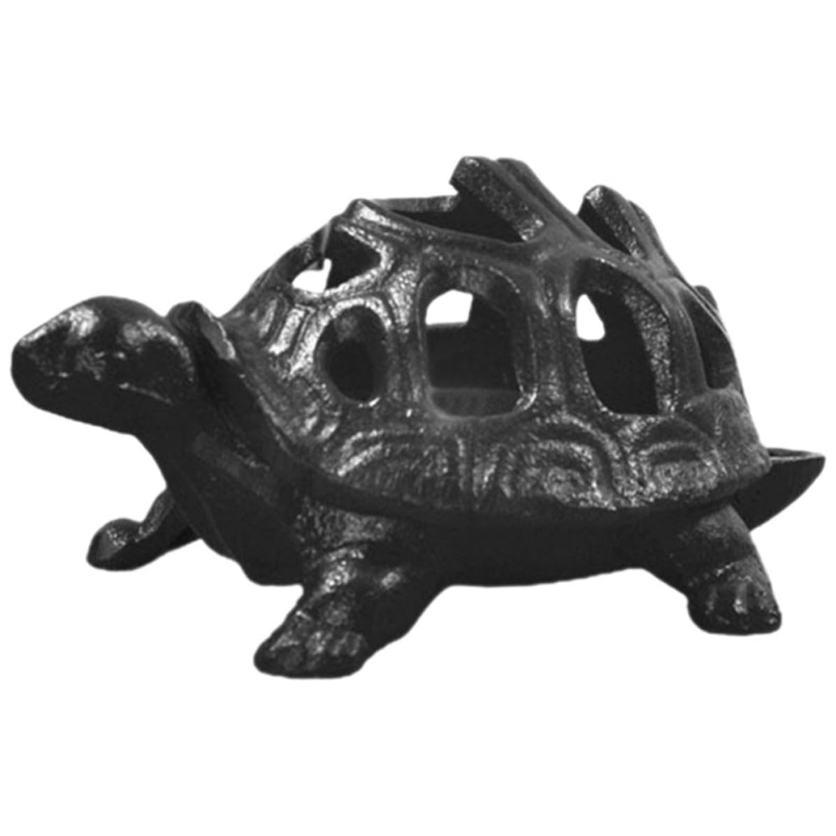 Bougeoir en métal précieux tortue noire décoration maison