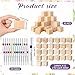 Aisharery 117 Pcs Baby Shower Blocks to Decorate Game Kit Includes 52 Wooden Blocks 24 Markers 1 Game Sign 40 Templates to Paint (Flower)