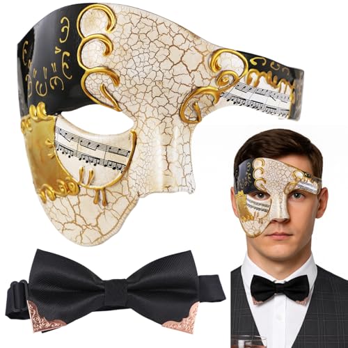 Couvre-visage pour homme avec nœud papillon idéal pour bal de promo