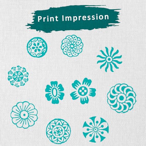 Image of Wooden Printing Stamps - Blocks for Printing Saree Border /Dresses /Craft Card Making /Scrapbook /Clay Pottery (Set of 10) Hashcart