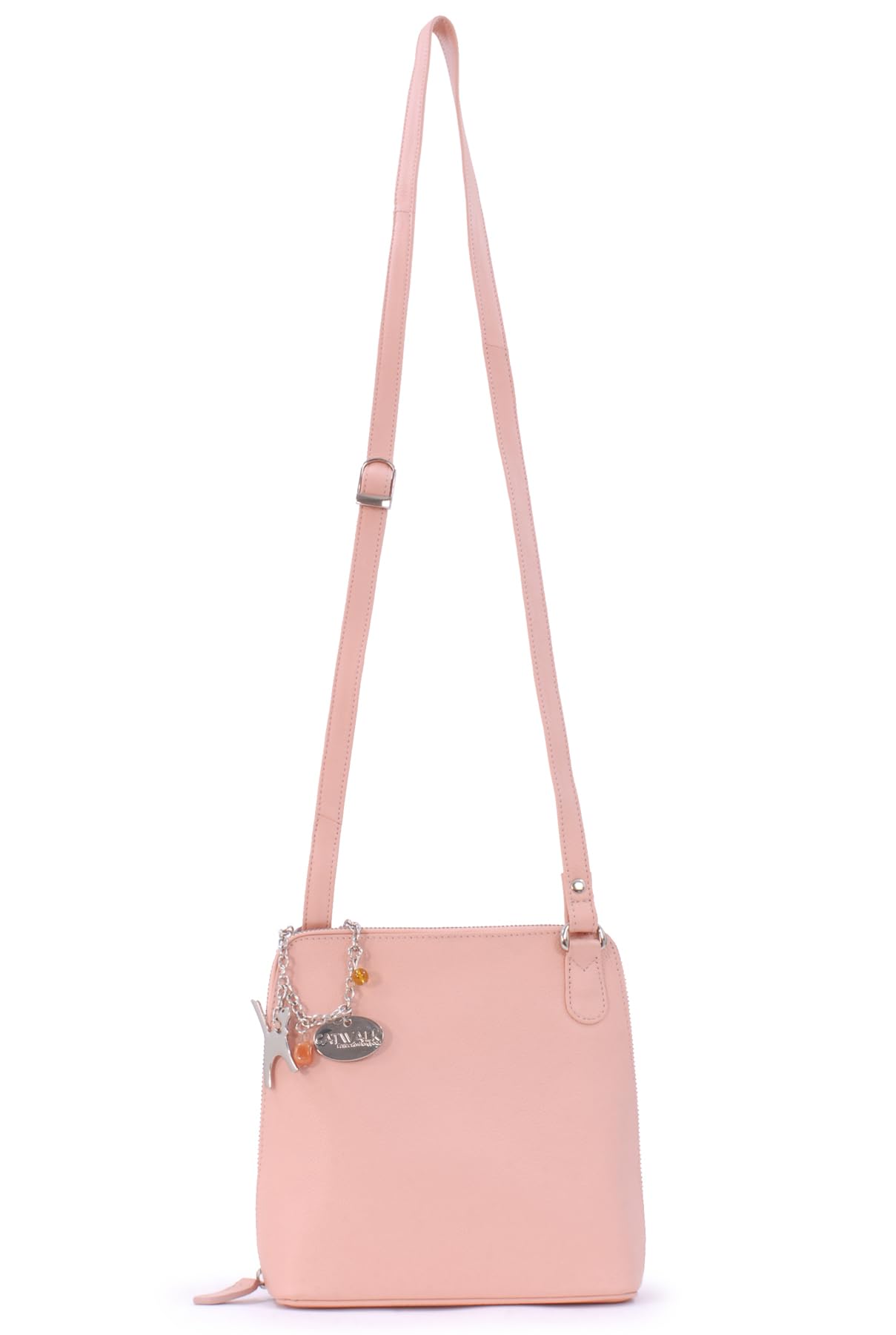Catwalk Collection Handbags - Borsa a Tracolla in Vera Pelle - Borsetta Donna - Borsa a Mano Media - Tracolla Regolabile - Eleanor