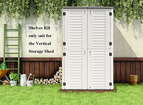 Image of KINYING Metal Laminate Shelving Kit for Kinying Vertical Storage Cabinet, with Screw and Nuts, 68 inch x 46 inch x 15 inch(Color: Black)