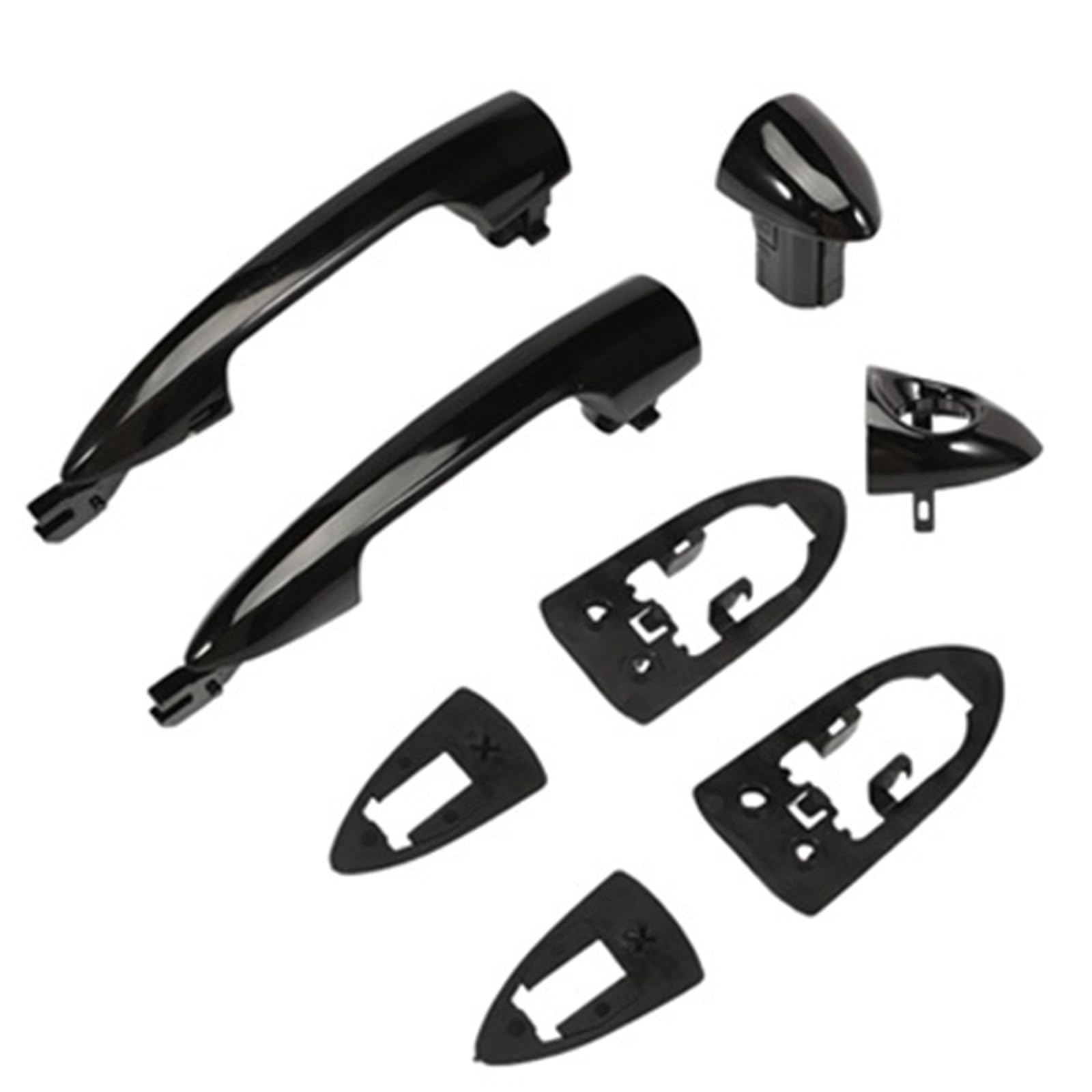 BQWYEDPL Car Front Outer Door Handle Fit for Giulietta Fit for Mito Fit for Lancia Y 2012+ 156145295 2156145296 Car Door Latch Handle(1Pair)