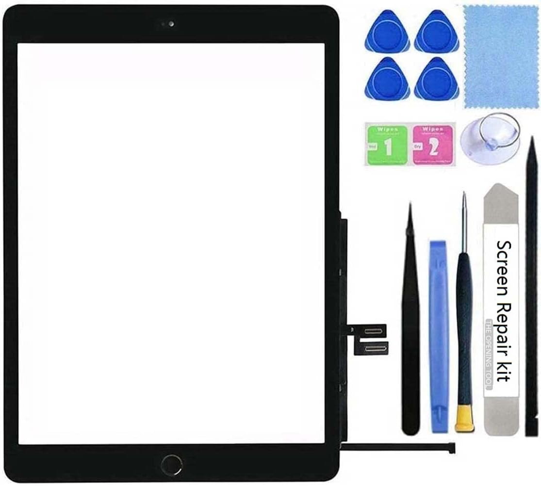 for iPad 7 7th Gen/8 8th Gen Screen Replacement Touch Digitizer Glass 10.2" 2019/2020,for 7th 8th Generation A2197 A2198 A2200 A2270 A2428 A2429 A2430 Repair Kit with Home Button+Tools