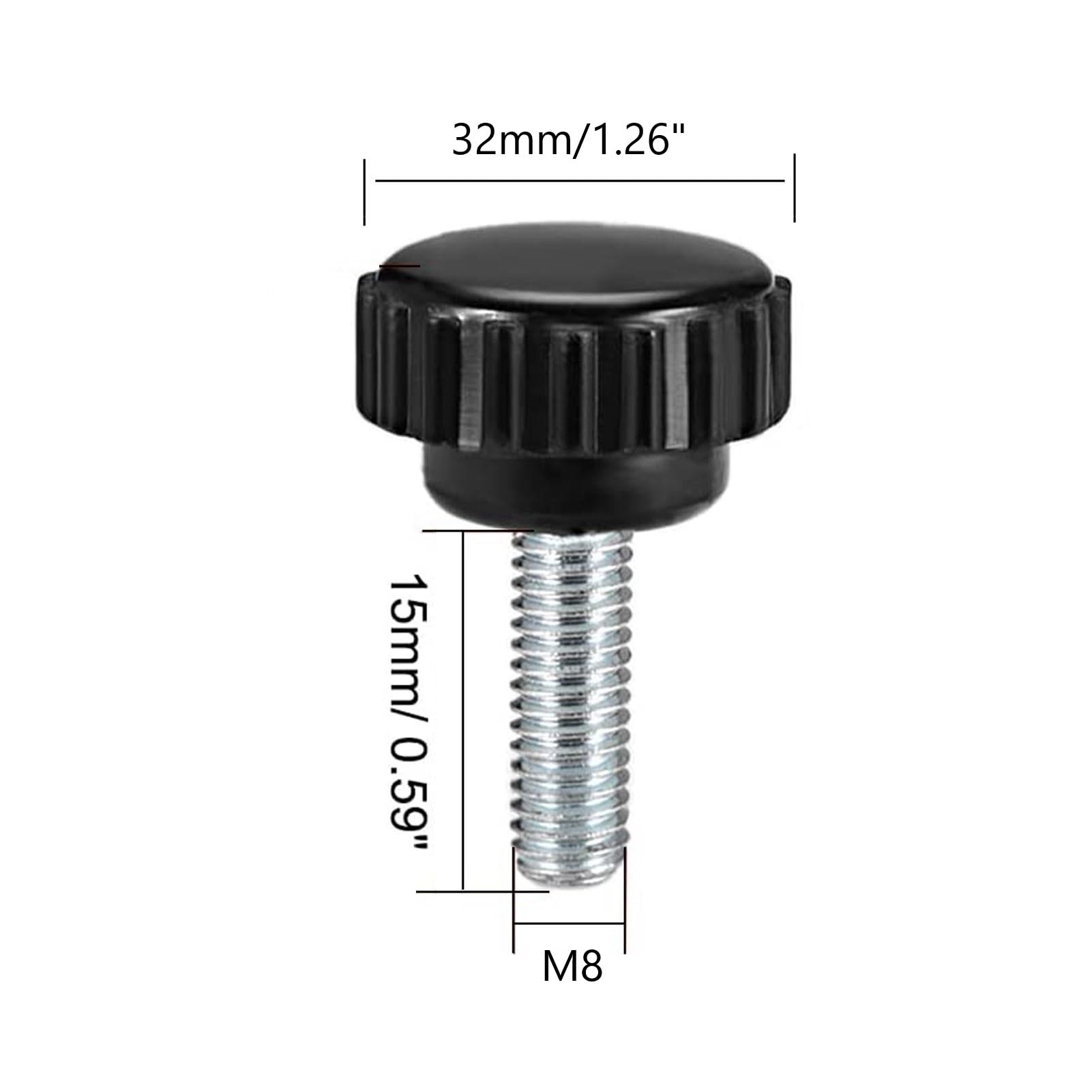 MACHSWON Knurled Clamping Knobs Grip Thumb Screw on Type for Saw Drill Press - Image 2