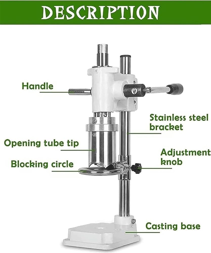 Vertical Coconut Opener Tool,Manual Stainless Steel Coconut Opener,Size 6 Cm Hole Drill,Hole Drill Tool Fruit Shop Manual Coconut Opening Machine for Young/Tender Coconut Green Save Effort