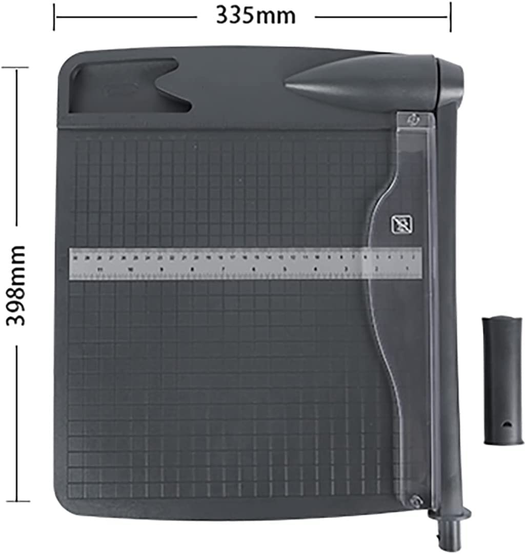 Papierschneider, Papierschneidemaschine, Guillotine, A4-Papierschneider, Zentimeter mit Schubladenaufbewahrung, 12 Zoll Schnittlänge, 16 Blatt Kapazität, Papierschneider mit Sicherheitsschutz