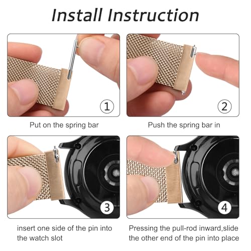 Bracelets en métal pour Galaxy Watch 7 et FE maille acier