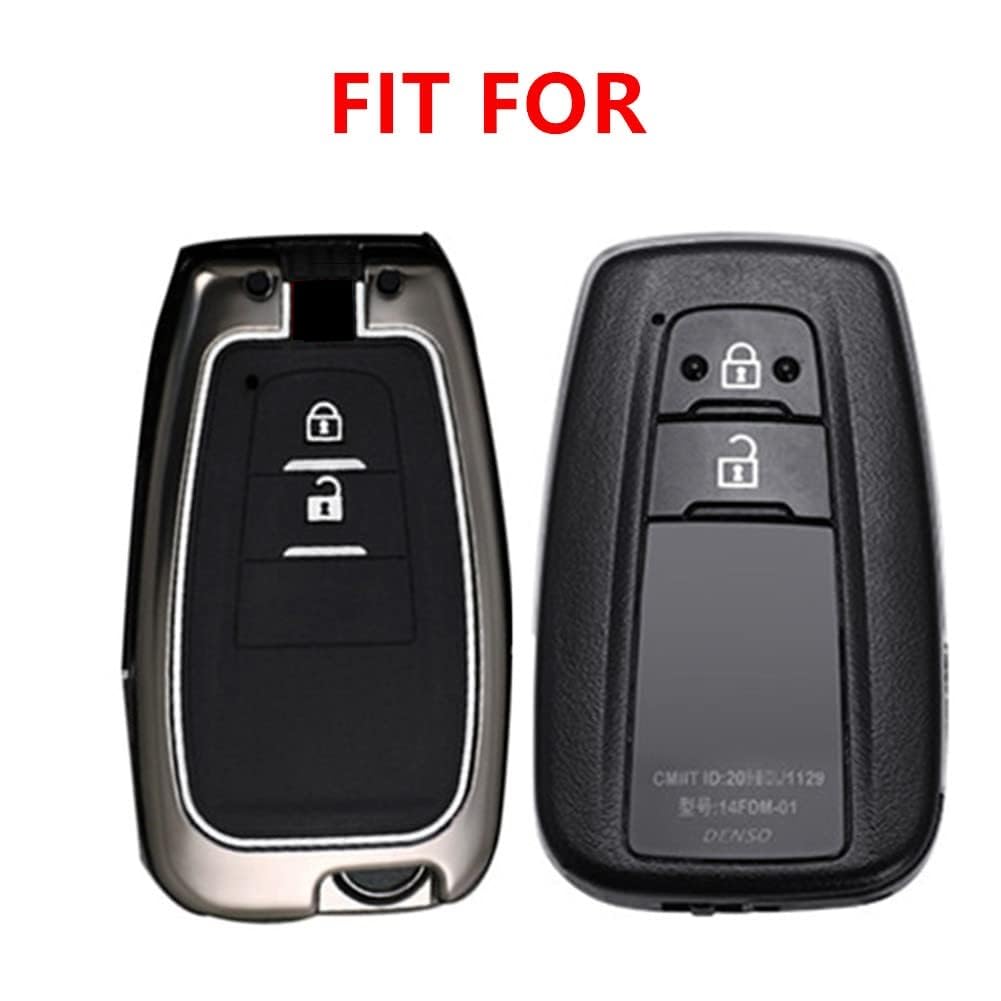 Otai Housse Cuir Pour Clé Toyota C-HR 2017-2018 - Protection Anti-chocs - Design Sur Mesure