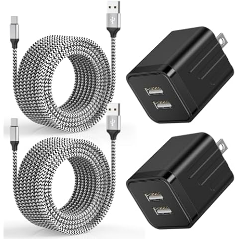 10FT iPhone 16 15 Pro Charger Fast Charging, 2Pack USB A Wall Charger iPhone Charger 10 Foot USB A to Type C Charger Cord Cable for iPhone 16/16 Pro/15/15 Plus/15 Pro/15 Pro Max/iPad Mini 6/iPad Air 4 Cover