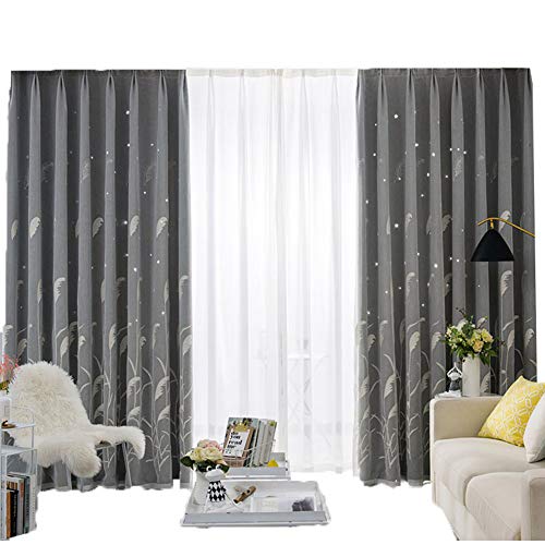Cortina de encaje bordada con tejido suave y opaco para una decoración sofisticada 2