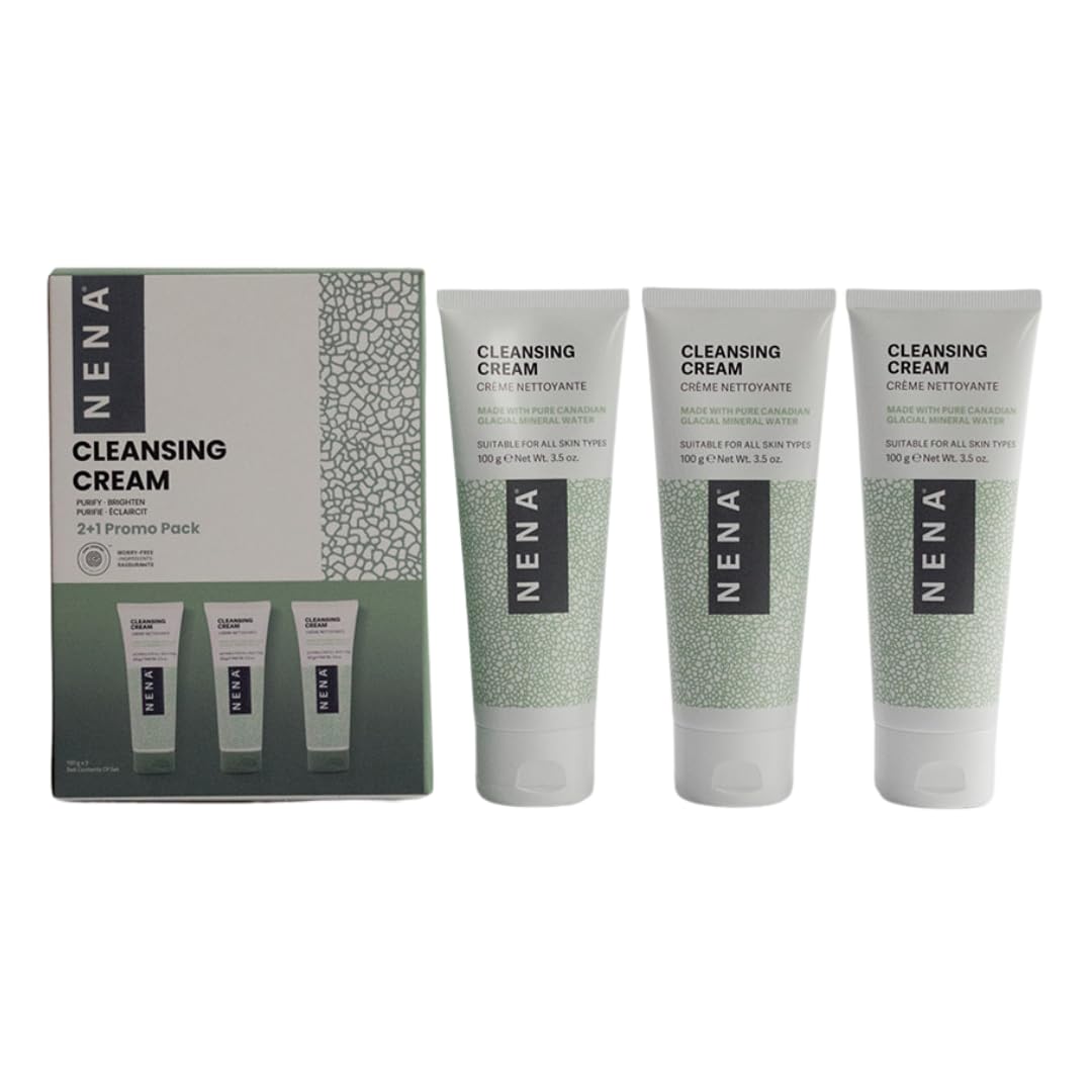 NENAFacial Cleanser 2+1 Promo Pack Buy 2, Get 1 Free for All Skin Types - EWG Verified - Gentle and Natural Liquid