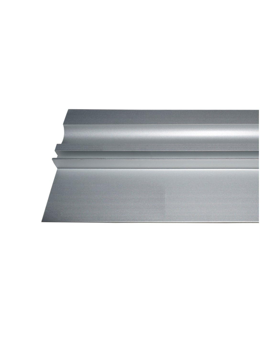 JARDIN202 - Perfil Aluminio 2-5-8 mm Altura | 8mm alt. 65mm anch. 2m larg. Taladrado -