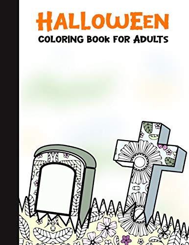 Halloween Coloring Book for Adults: 50 Halloween Illustrations Printed On One Side, Safe For Markers | Fun Craft Activity Gift | Stress Relieving Designs (Spooky House)