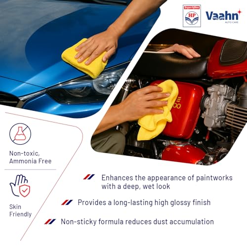 Image of HP Vaahn All Purpose Shiner - 300 ml - For Car & Bikes | Cleans, Shines & Protects | Dashboard & Tire Polish Spray | UV Protection | Glossy Finish for Interior & Exterior Surfaces |Car Detailing Spray