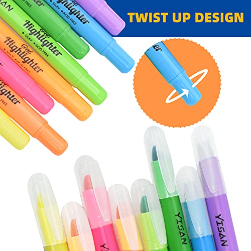 YISAN Gel Textmarker, Bibelmarker Stifte, Bibel Highlighter, Markerstifte Set, 8 Farben 20222