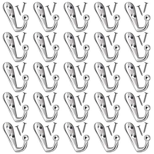 20pcs Ganchos Pared Pequeños Gancho Rústico Retro con 40pcs Tornillos Montado en la Pared para Colgar Joyas Llaves Bolsos Cover