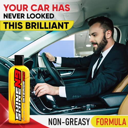 Shinen9 New Car Look Interior Pro – Professional Interior Auto Detailer And Protectant For Leather, Vinyl, Rubber, Plastic And More – Conditions And Restores – Includes 300 Gsm Microfiber Applicator #TOP1