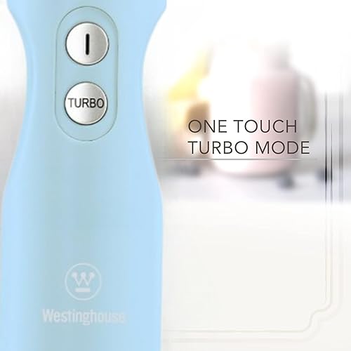 Miniatura 7 de Westinghouse Batidora de mano  Licuadora de inmersión de 5 velocidades con función turbo, hoja y varilla de acero inoxidable, 500 W de potencia,