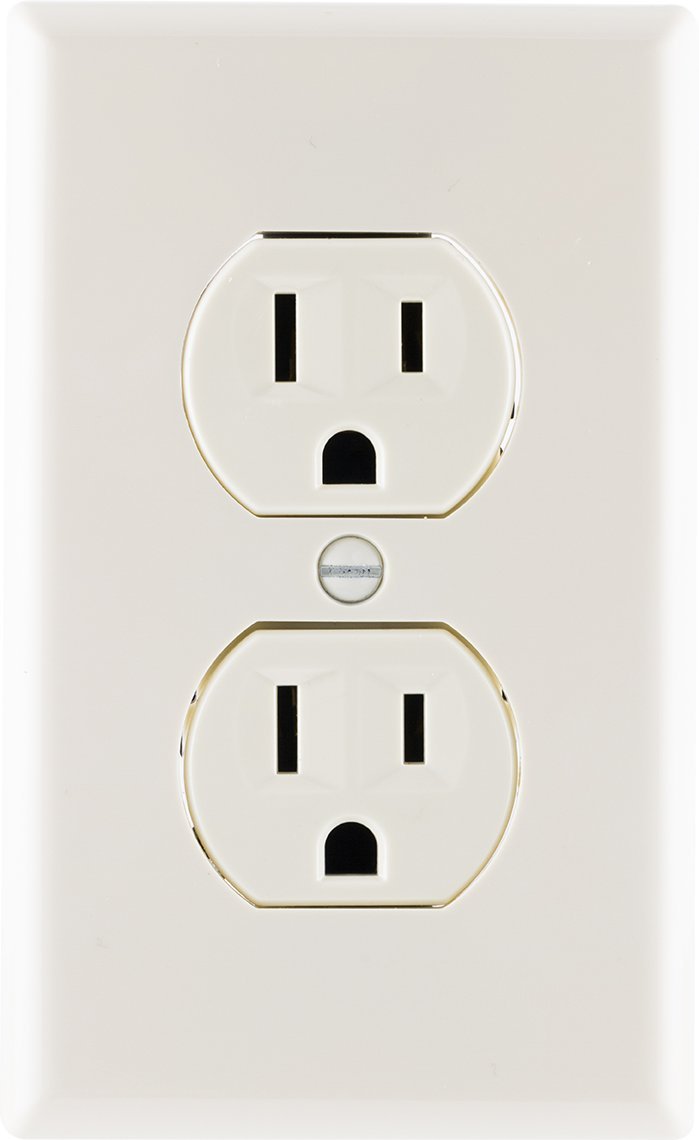 GE home electrical, Light Almond, GE Grounding Duplex Outlet, In Wall Receptacle, 3 Prong Electrical Socket, Easy Install, 15 Amp, UL Listed, 17814, Standard