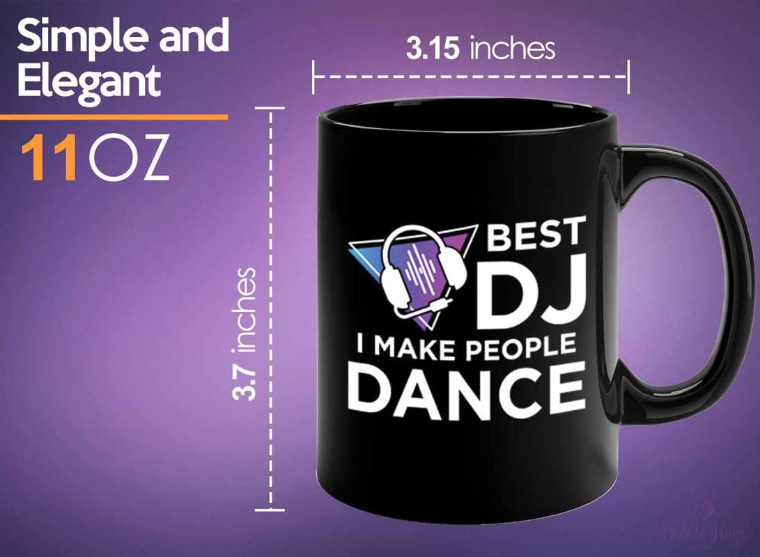 DJ Coffee Mug 11oz Black - DJ make people dance - Audio Engineer Gifts Sound Guy Gifts Sound Engineer Gift Radio Mixer Stereo Music Studio image 5