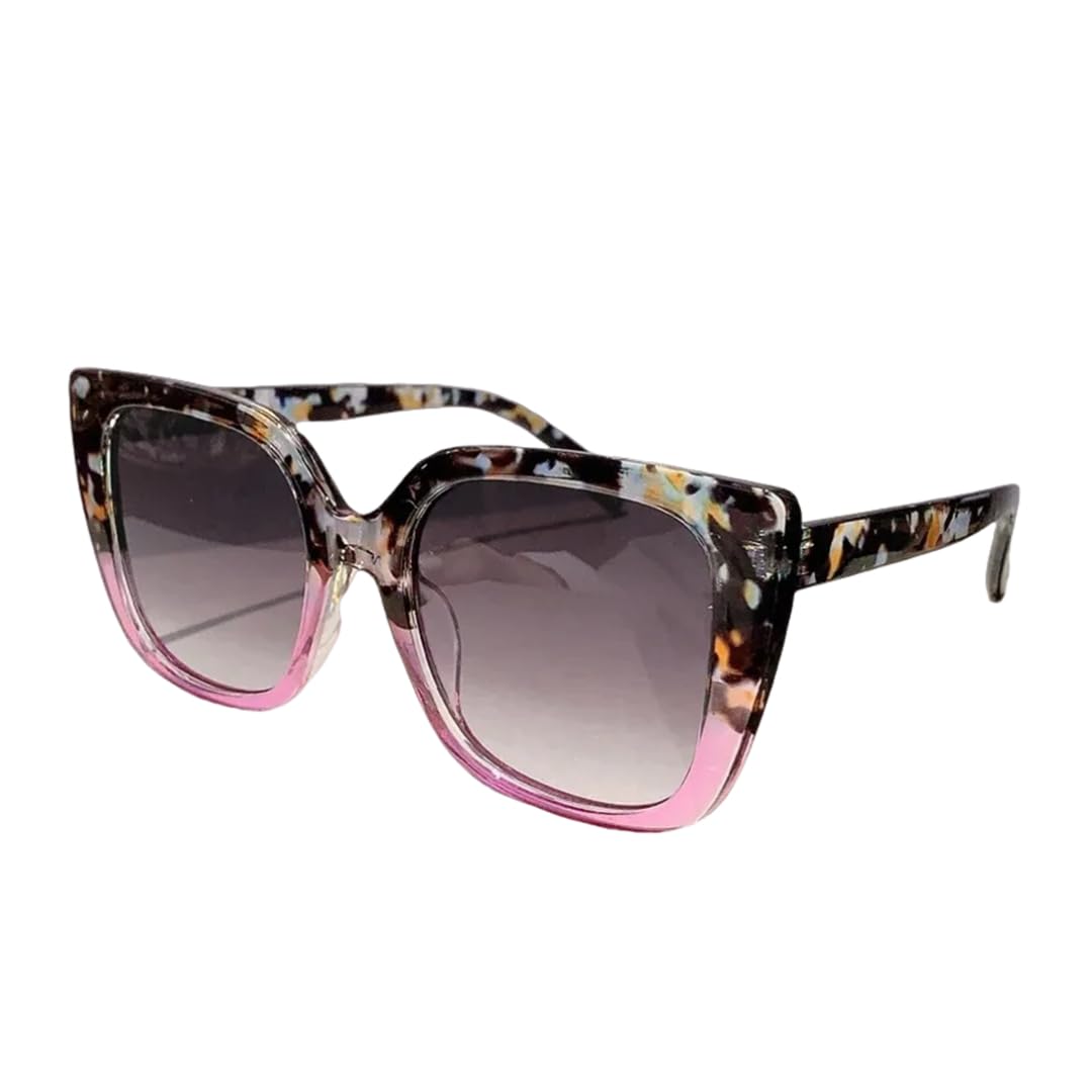 Lunettes de soleil œil de chat dégradé aux finitions soignées mixtes