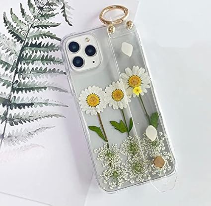 Amazon Co Jp Iphone クリアバンド押し花ベルト付きケース 押し花 本物 ストラップホール ストラップ穴 Tpu Soft ソフト ソフトケース 花 透明 クリア レディース 女性 可愛い かわいい 華やか 小さい花 韓国 海外 オルチャン ドライフラワー ハンドメイド カワイイ 落下