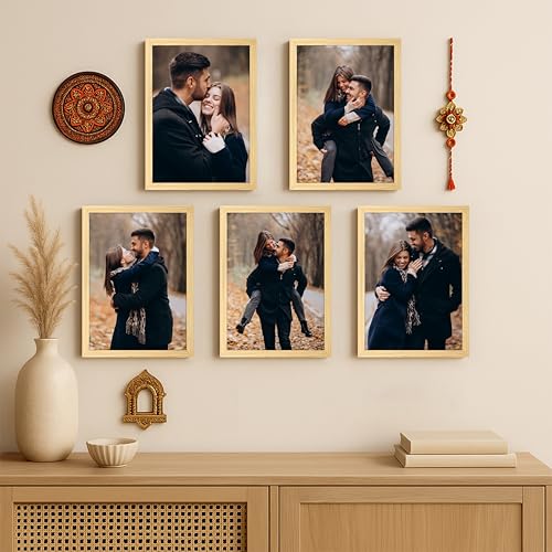 Art Street A4 Size Photo Frame For Wall Set of 5 Beige Picture Frame For Home and Office Decoration, (Size -8x12 Inches)