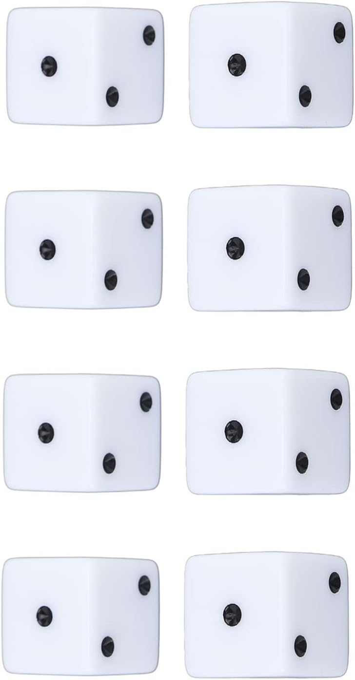 6-Sided Dice, 8 Interactive Plastic Standard Game Dice Anti-Scratch for Teaching Classroom