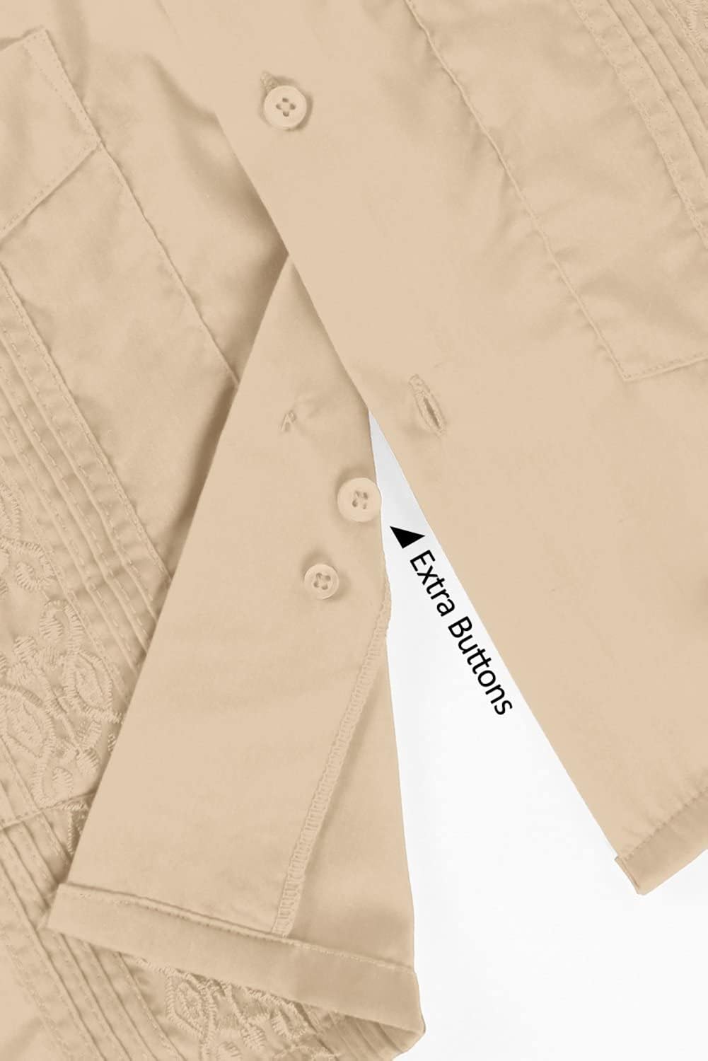 Miniatura 4 de OmegaTux Omega - Camisa de manga corta de Guayabera cubana para boda puros playa barman casual