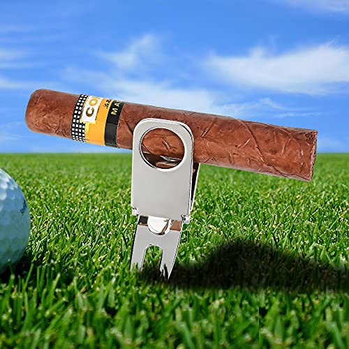 Cigar Holder Golf Divot Marker Tool Portable Golf Cart Cigar