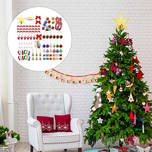 EXCEART 136Pcs Conjunto de Enfeites para Ãrvores de Natal Enfeites Pendurados para Ãrvores de Natal