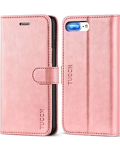 ❁FACILE DA USARE❁ Custodia come libro e portafoglio per iPhone 8 Plus / iPhone 7 Plus, facile da aprire e chiudere, tagliata con precisione per sfruttare al meglio tutte le porte e i pulsanti