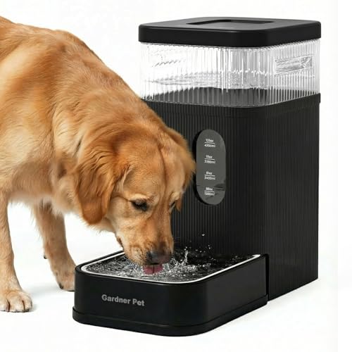 Gardner Pet 2.2 Gallon Automatic Dog Water Bowl Dispenser 8.5L Gravity Water Feeder with Stainless...