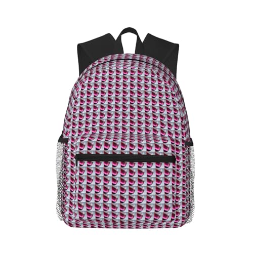 Sac à dos ergonomique anti-mal de dos imprimé vin rouge unisexe