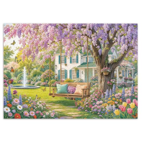 Artipuz Jigsaw Puzzles for Adults 1000 Pieces - Garden Fountain