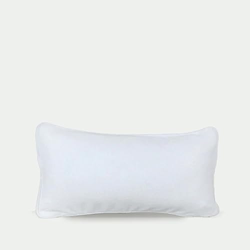 Down Etc Almohada de baño con ventosas resistentes y suave funda de rizo de algodón 100% para soporte de cabeza y cuello, 15 x 8 pulgadas, color