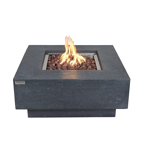 Manhattan Concrete Fire Pit 36" x 36" Outdoor Patio Firepit