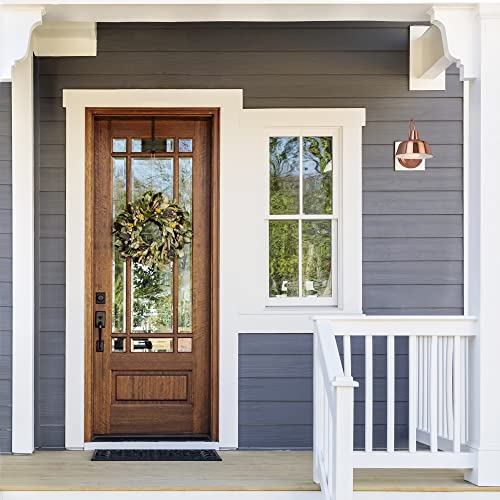 Mason Barn Light Indoor/Outdoor Wall Mount Modern Industrial Farmhouse Design House Wall Light, For Patio, Garage, Bathroom, Office, Kitchen, 8-Inch, Painted Copper Finish, 588434 #TOP6