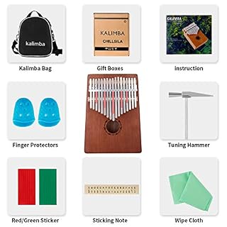 Kalimba 17 clés – Piano à pouce kalimba avec instructions d’apprentissage et marteau d’accordage, en bois africain Mbira… - Les Beatles, Paul McCartney, John Lennon, RIngo Starr, George Harrison Kalimba 17 clés – Piano à pouce kalimba avec instructions d'apprentissage et marteau d'accordage, en bois africain Mbira… – Image 5