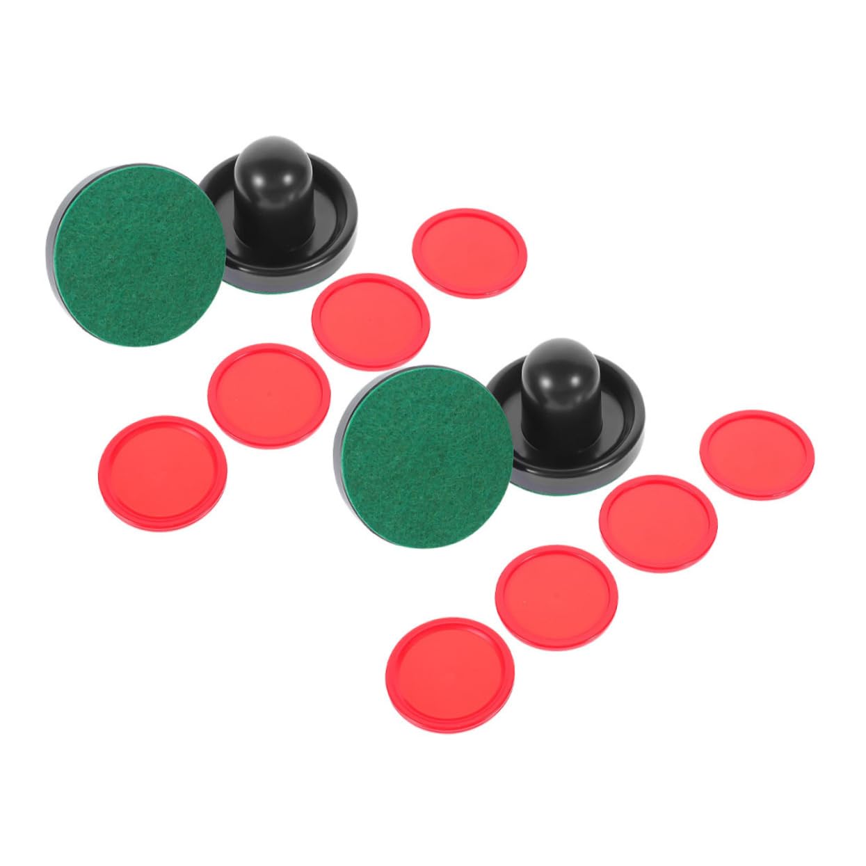 Toddmomy 10 Ensembles Accessoires de Jeu de Hockey sur Table Ensemble de Pelles et Rondelles Rouges de Remplacement pour Jeux Air Hockey Améliorez Votre Expérience de Jeu des Outils et